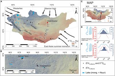 Leaf Waxes and Hemicelluloses in Topsoils Reflect the δ2H and δ18O Isotopic Composition of Precipitation in Mongolia